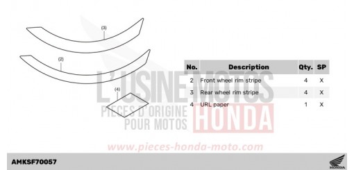 KIT,WHEEL STRIPE SET *R380* CRF1100DP de 2023